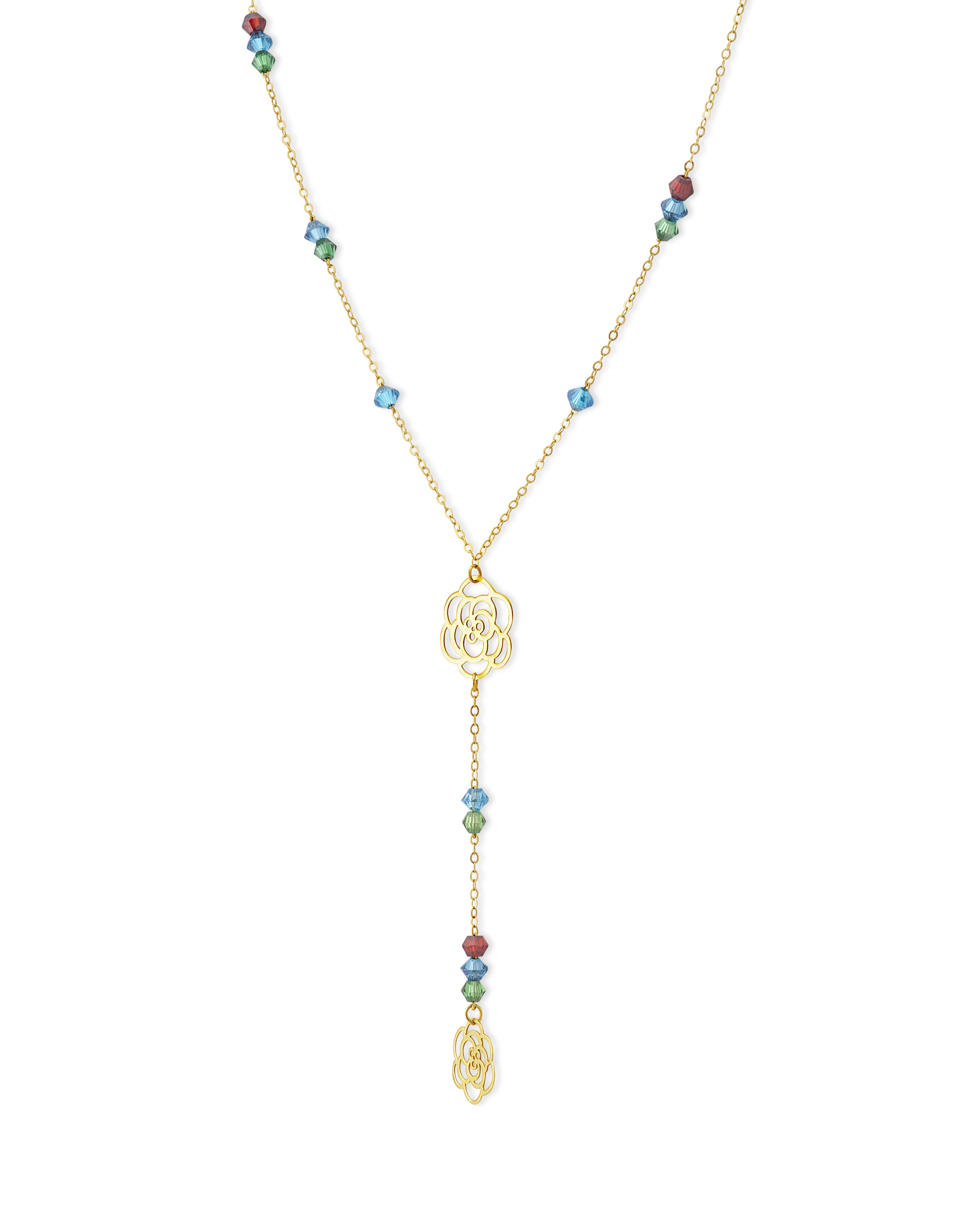 LUNA - Floral Bead Symphony Necklace