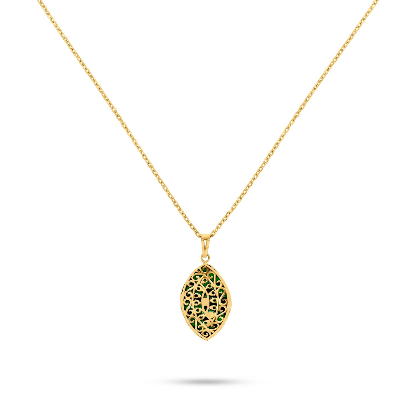 AURORA -  Malachite Leaf Elegance Necklace