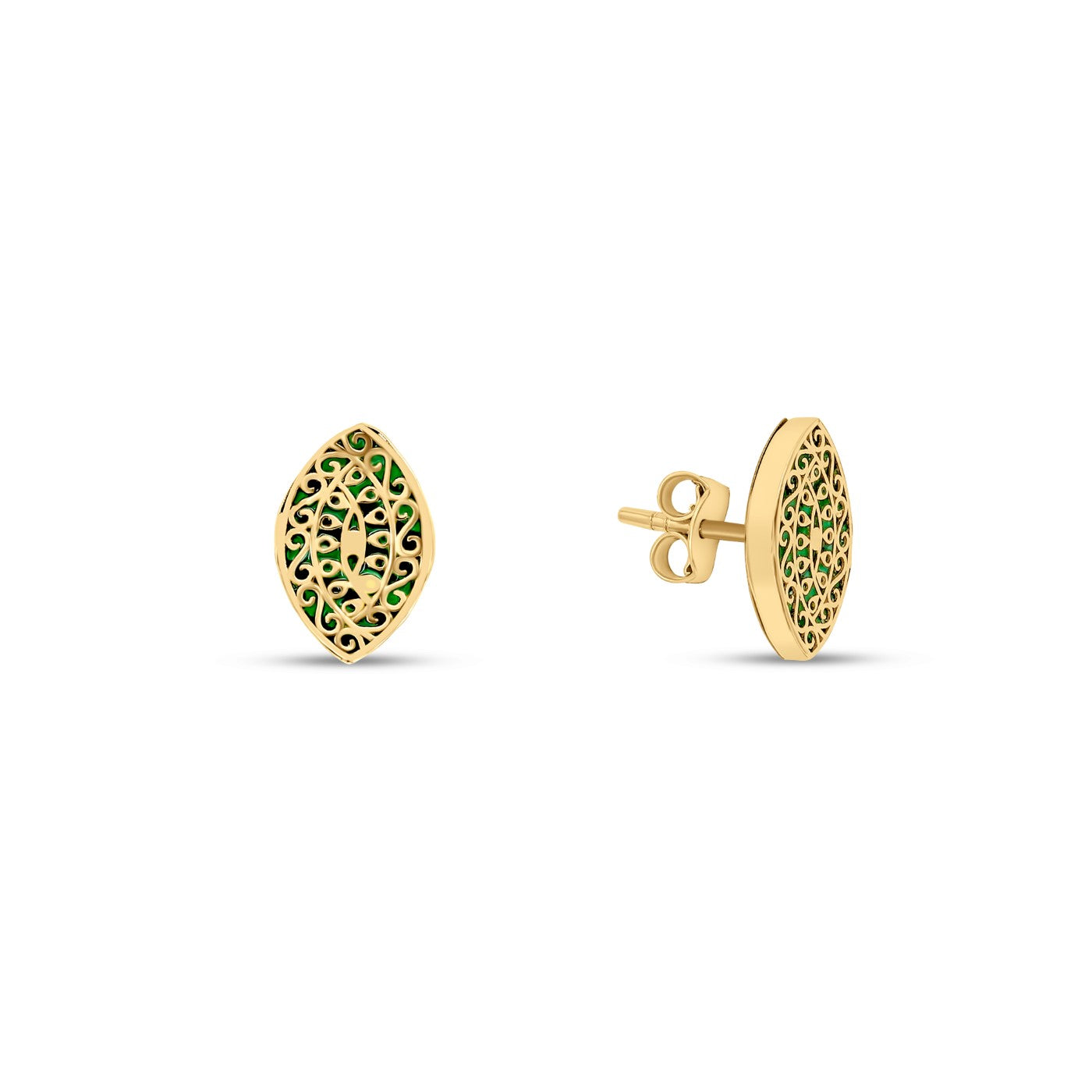 AURORA - Malachite Filigree Earrings