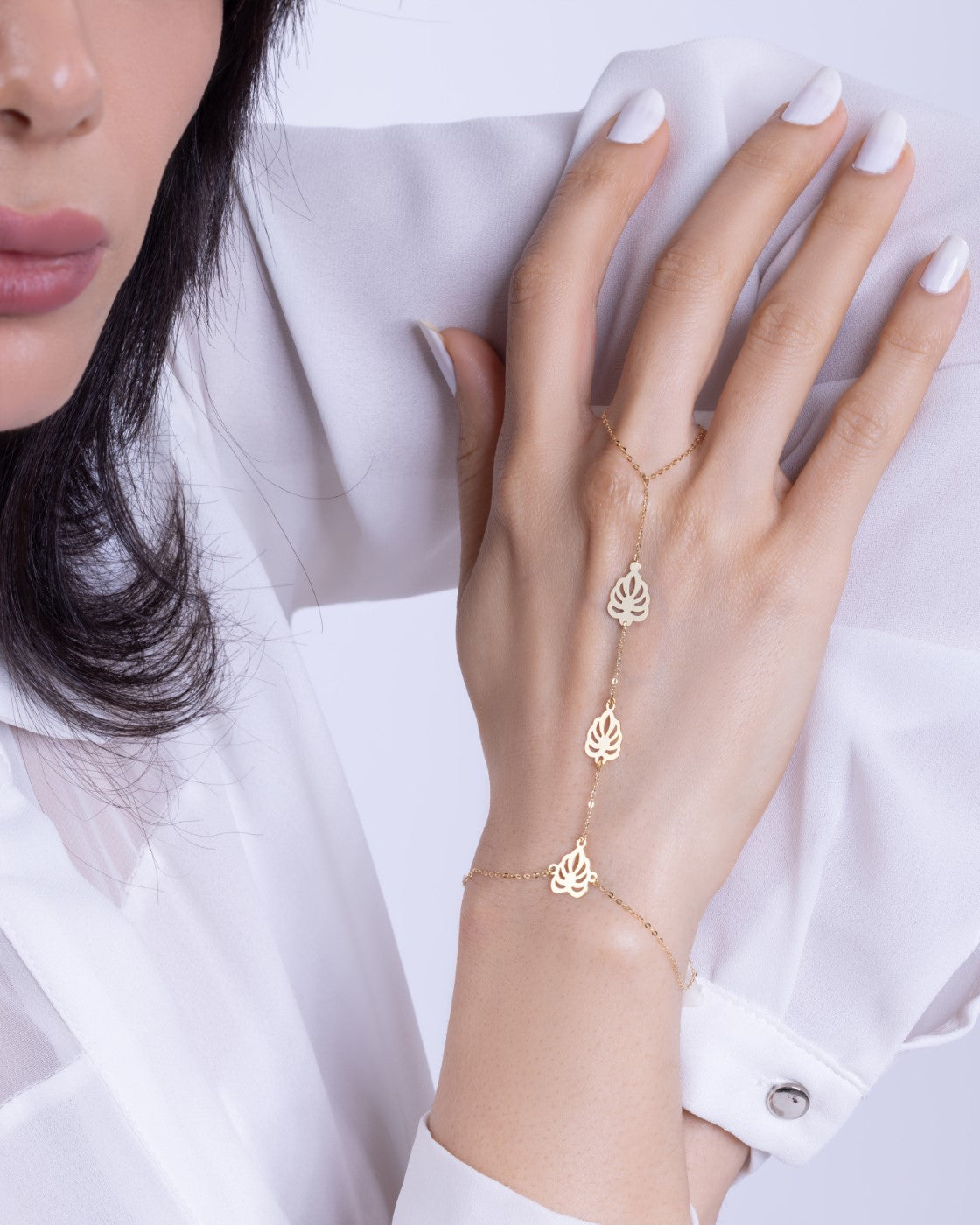 LUNA - Lotus Blossom Hand Chain LIMITED