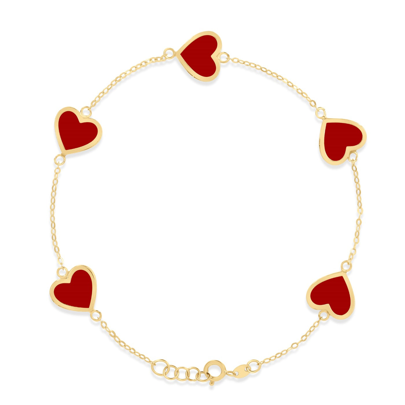 AURORA -  Carnelian Heartfelt Charm Bracelet
