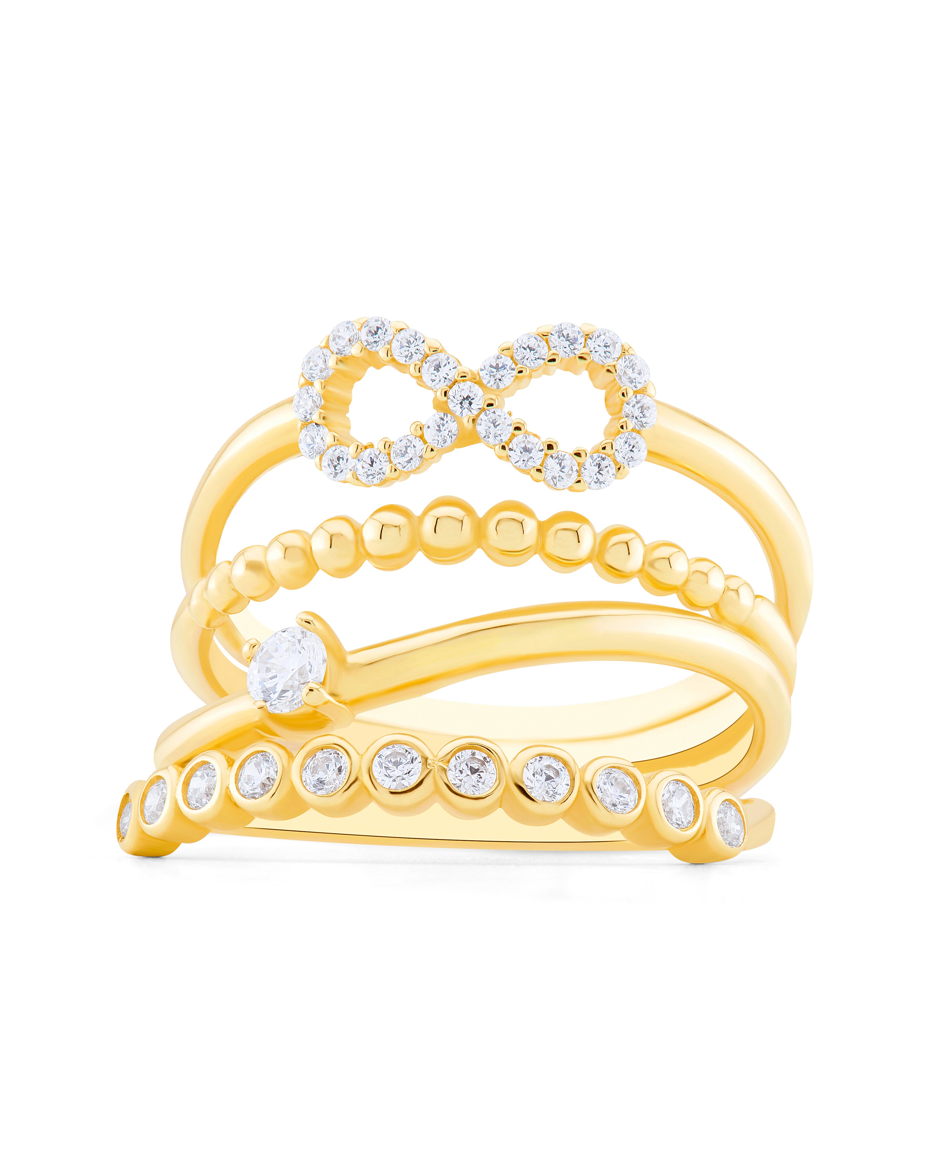 LUNA - Fourfold Elegance Zircon Ring