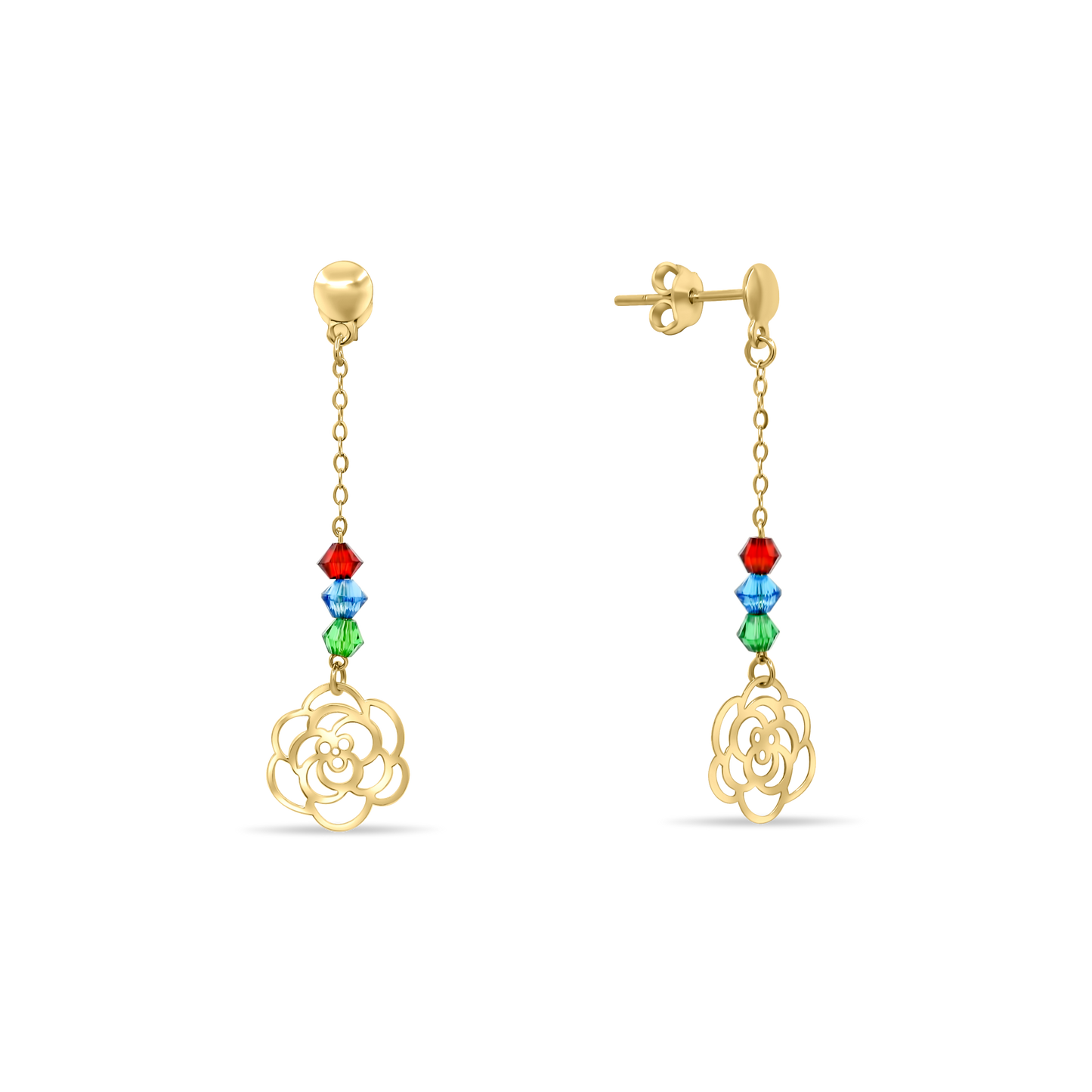 LUNA - Hanging Flower Bud Earrings