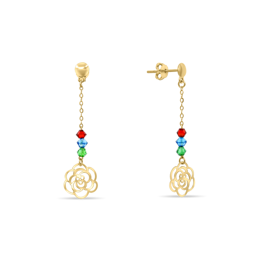 LUNA - Hanging Flower Bud Earrings