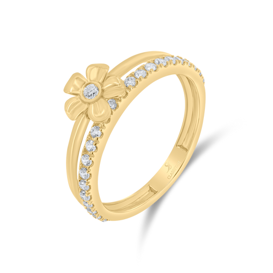 Aurora - Floral Embrace Zircon Ring