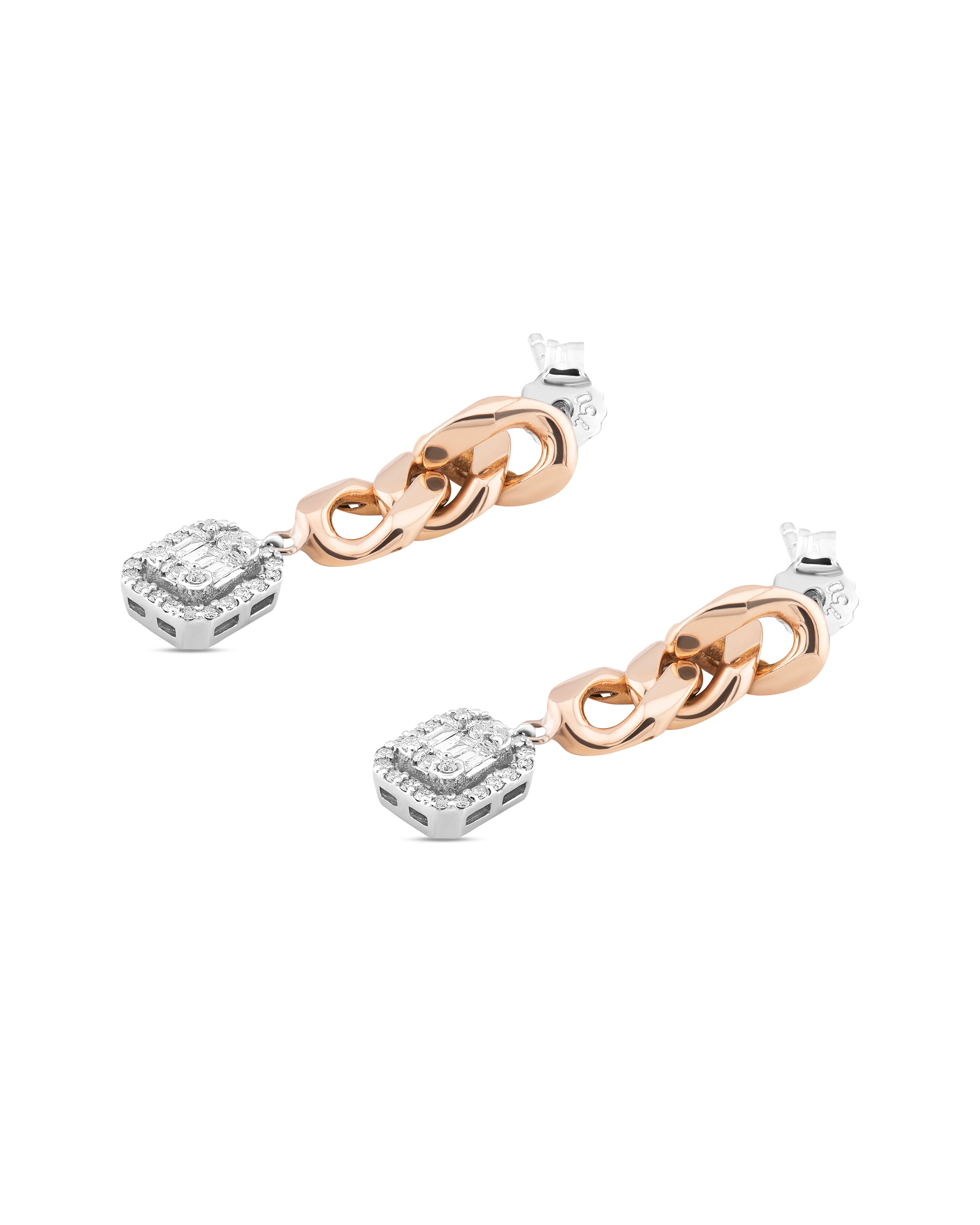 AMORE - Swirling Chain Earrings